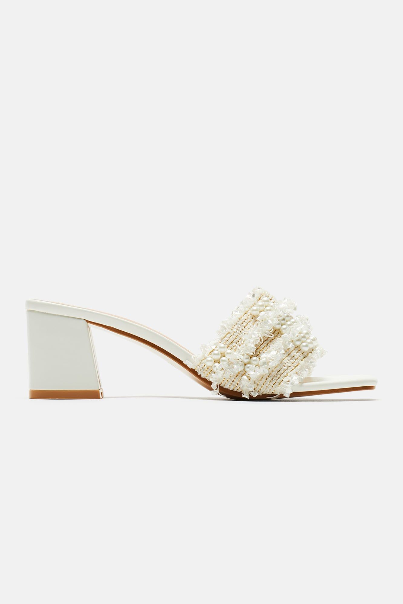 Laura Heeled Mules - White sold by Fashion Nova product image thumbnail 5