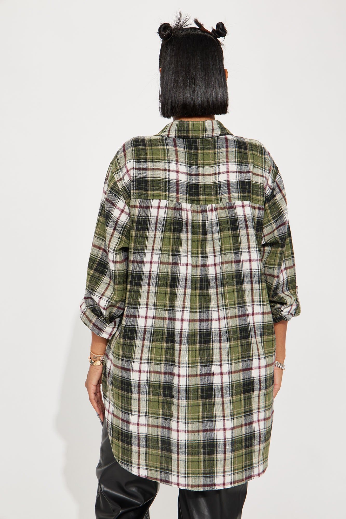 Fallin Into You Plaid Shirt - Green/combo sold by Fashion Nova product image thumbnail 3