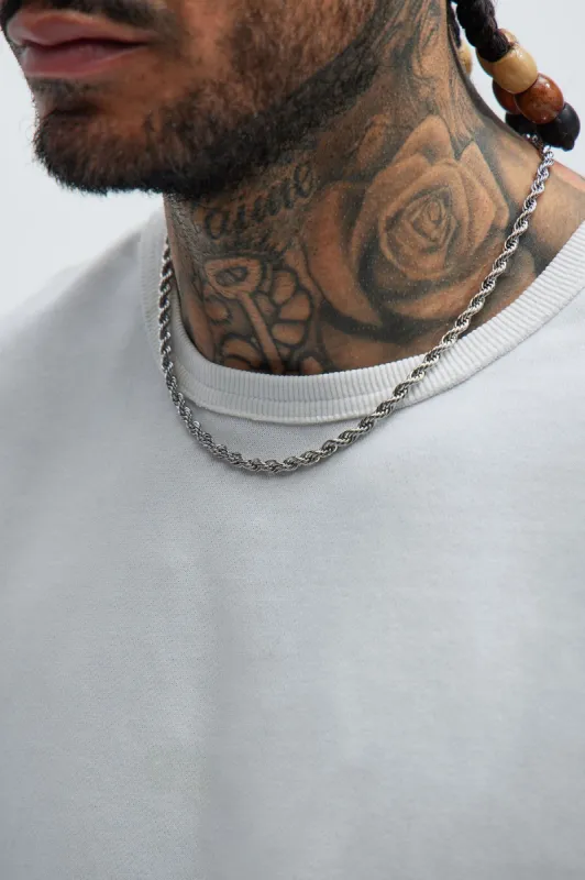 5mm Premium 20″ Rope Chain Necklace - Silver sold by Fashion Nova