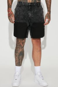 Keep It Going Relaxed Denim Shorts - Black sold by Fashion Nova