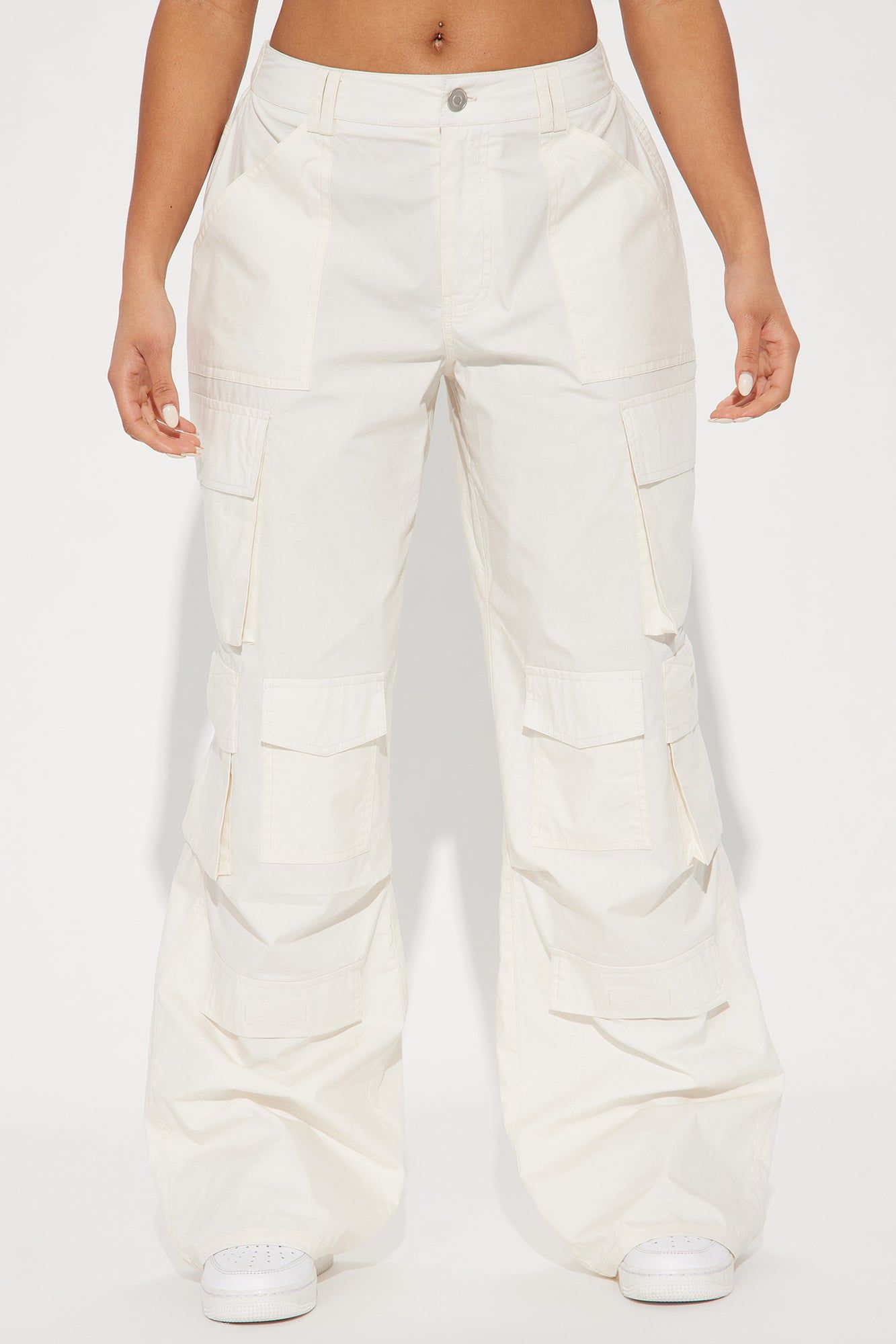 Jeanette Poplin Cargo Pant - Ivory sold by Fashion Nova product image thumbnail 2
