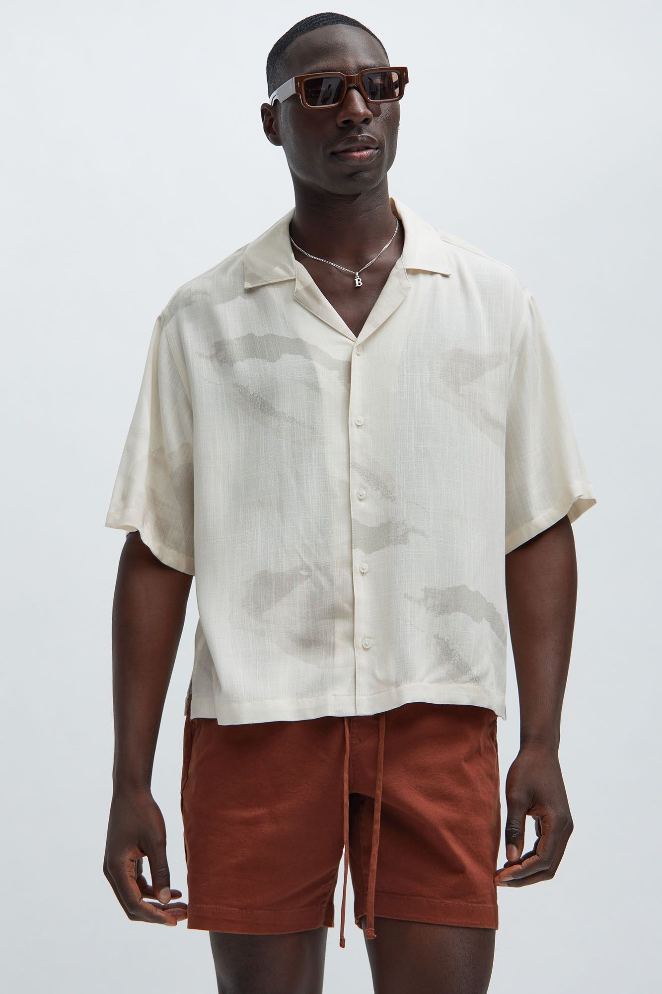 Flor Art Shirt - Cream/combo sold by Fashion Nova