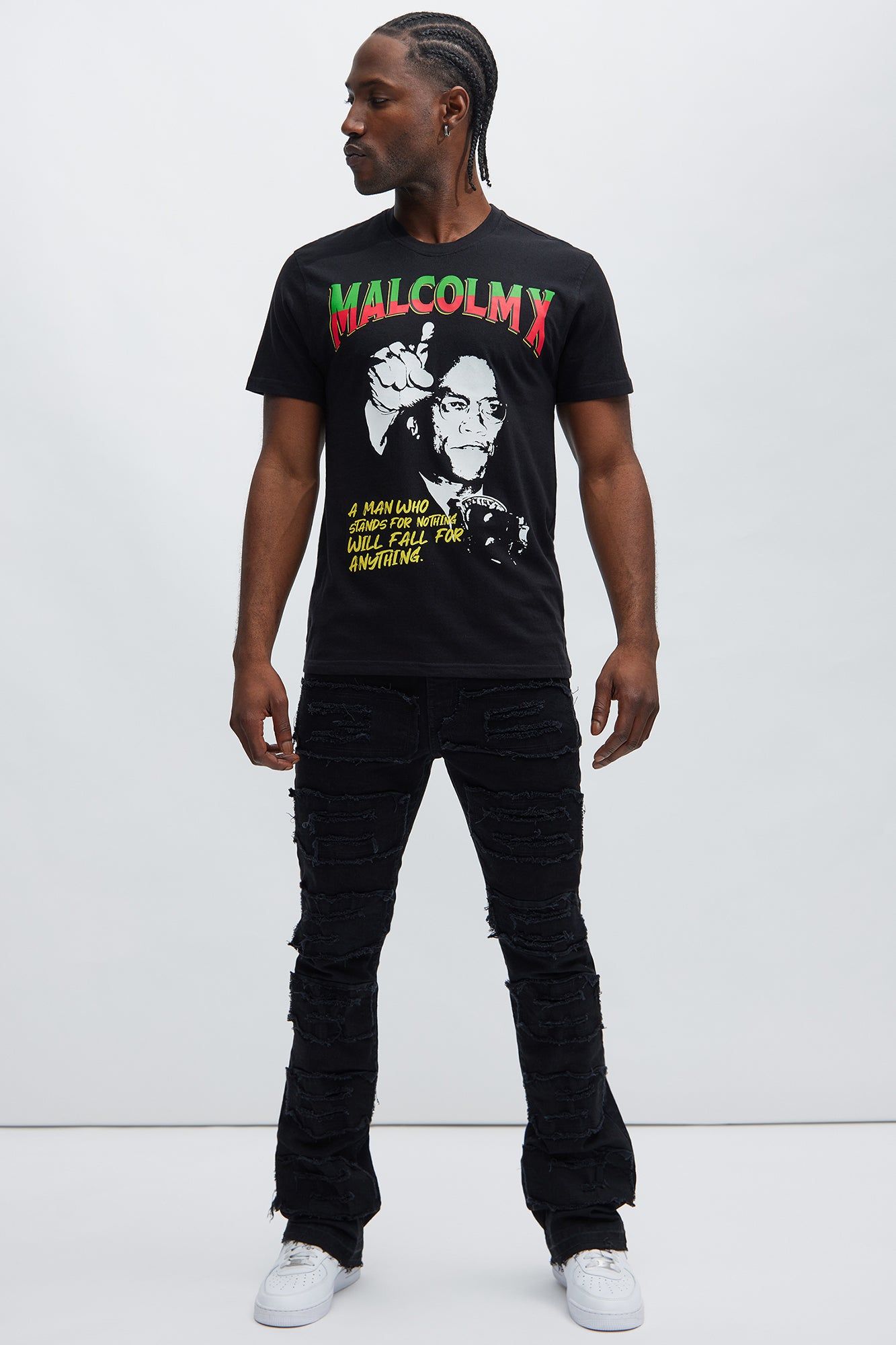 Malcom X Stand Strong Short Sleeve Tee - Black sold by Fashion Nova product image thumbnail 2