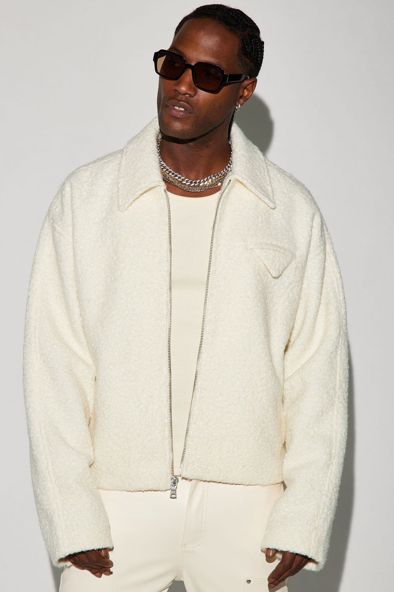 Madrona Drive Cropped Jacket - Cream sold by Fashion Nova