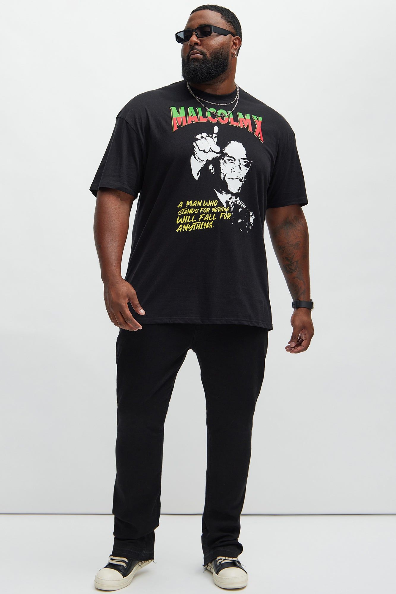 Malcom X Stand Strong Short Sleeve Tee - Black sold by Fashion Nova product image thumbnail 5