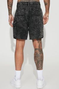 Keep It Going Relaxed Denim Shorts - Black sold by Fashion Nova
