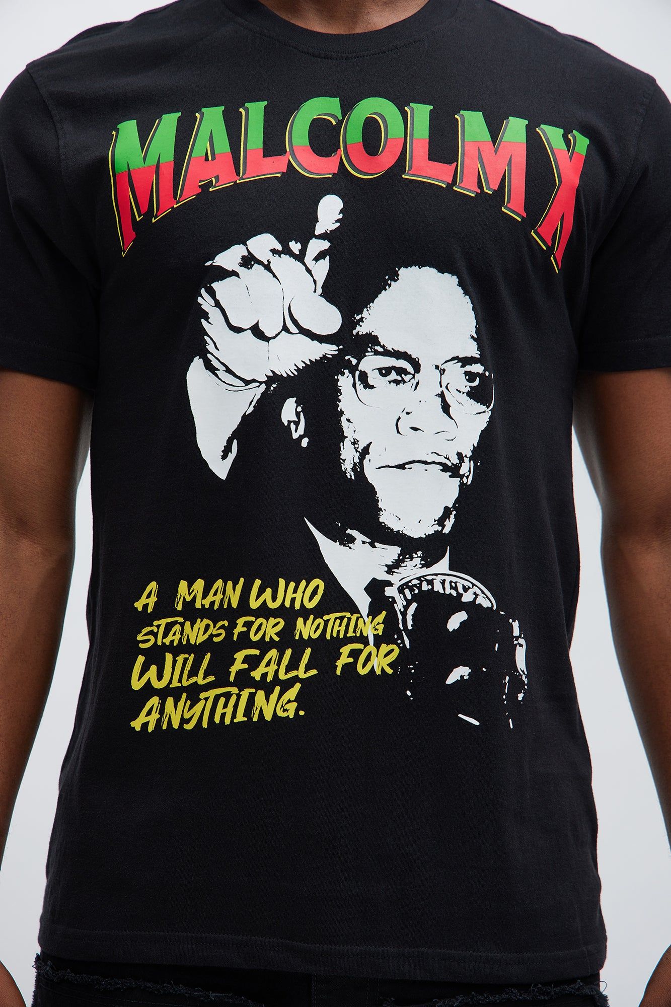 Malcom X Stand Strong Short Sleeve Tee - Black sold by Fashion Nova product image thumbnail 3