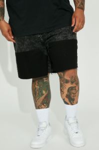 Keep It Going Relaxed Denim Shorts - Black sold by Fashion Nova
