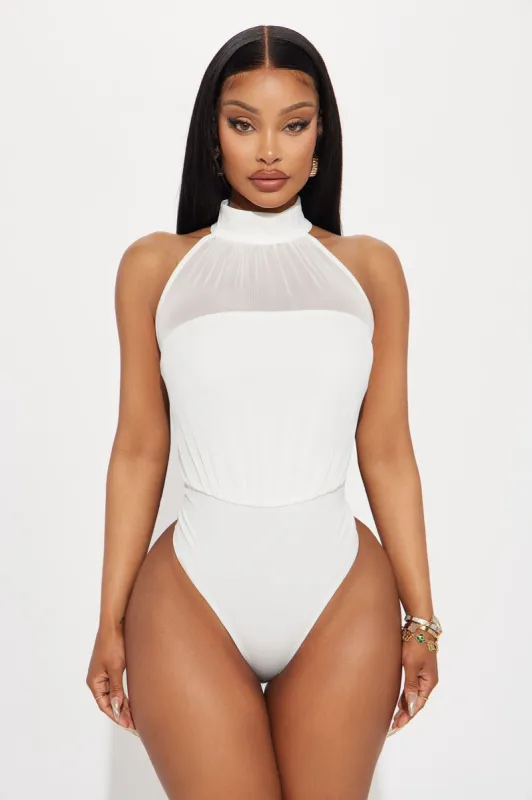 Analissa Mesh Bodysuit - Ivory sold by Fashion Nova