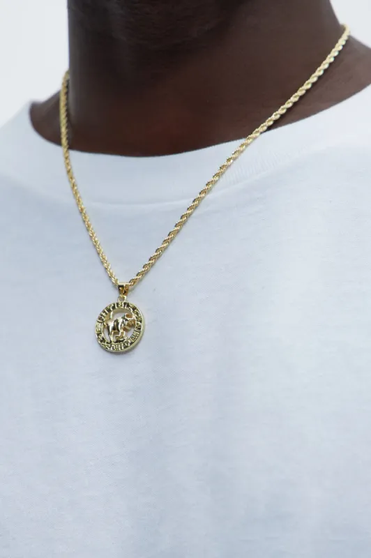 Taurus Zodiac Pendant Necklace - Gold sold by Fashion Nova