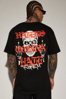 Haters Hatin Short Sleeve Tee - Black sold by Fashion Nova