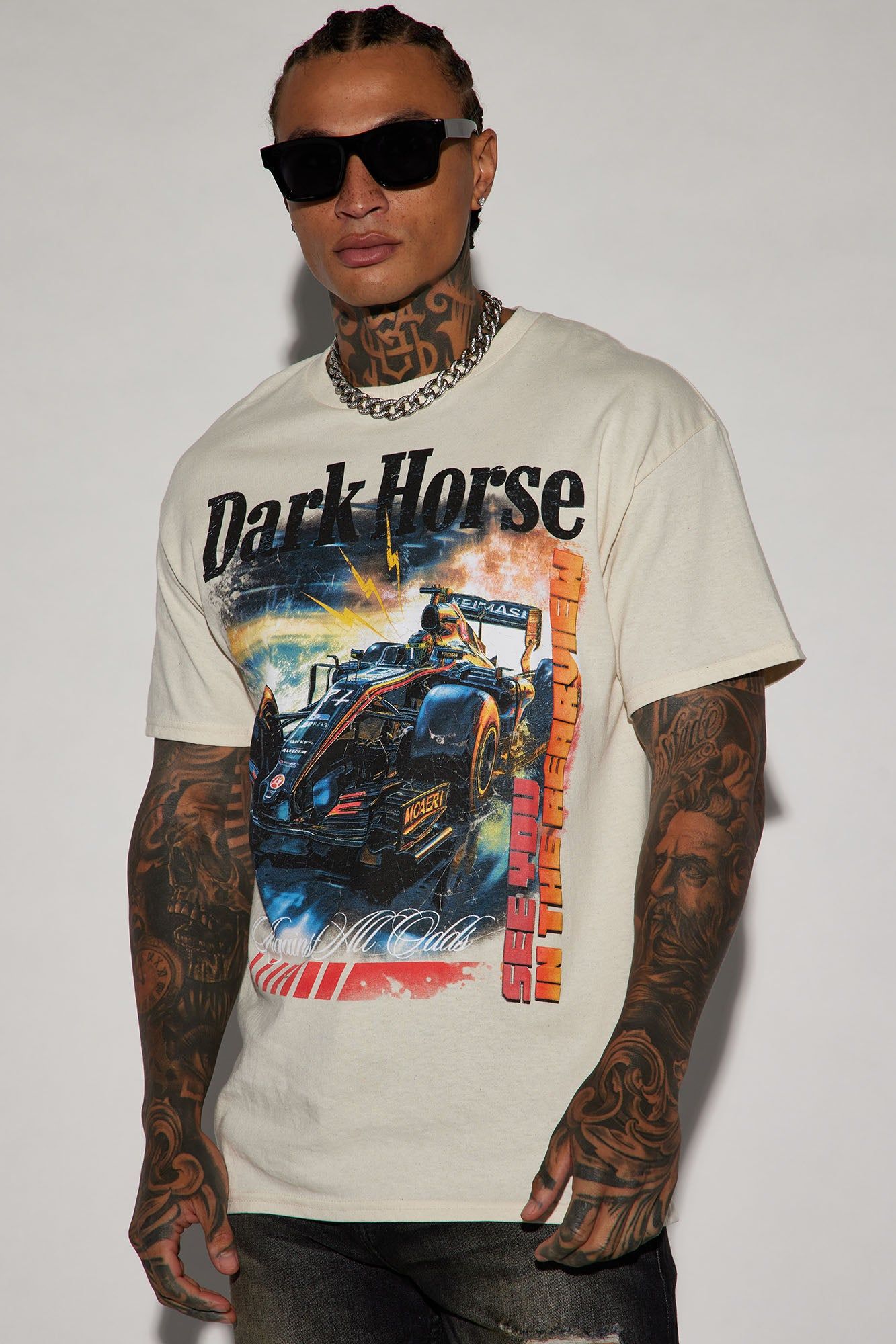 The Underdog Short Sleeve Tee - Off White sold by Fashion Nova