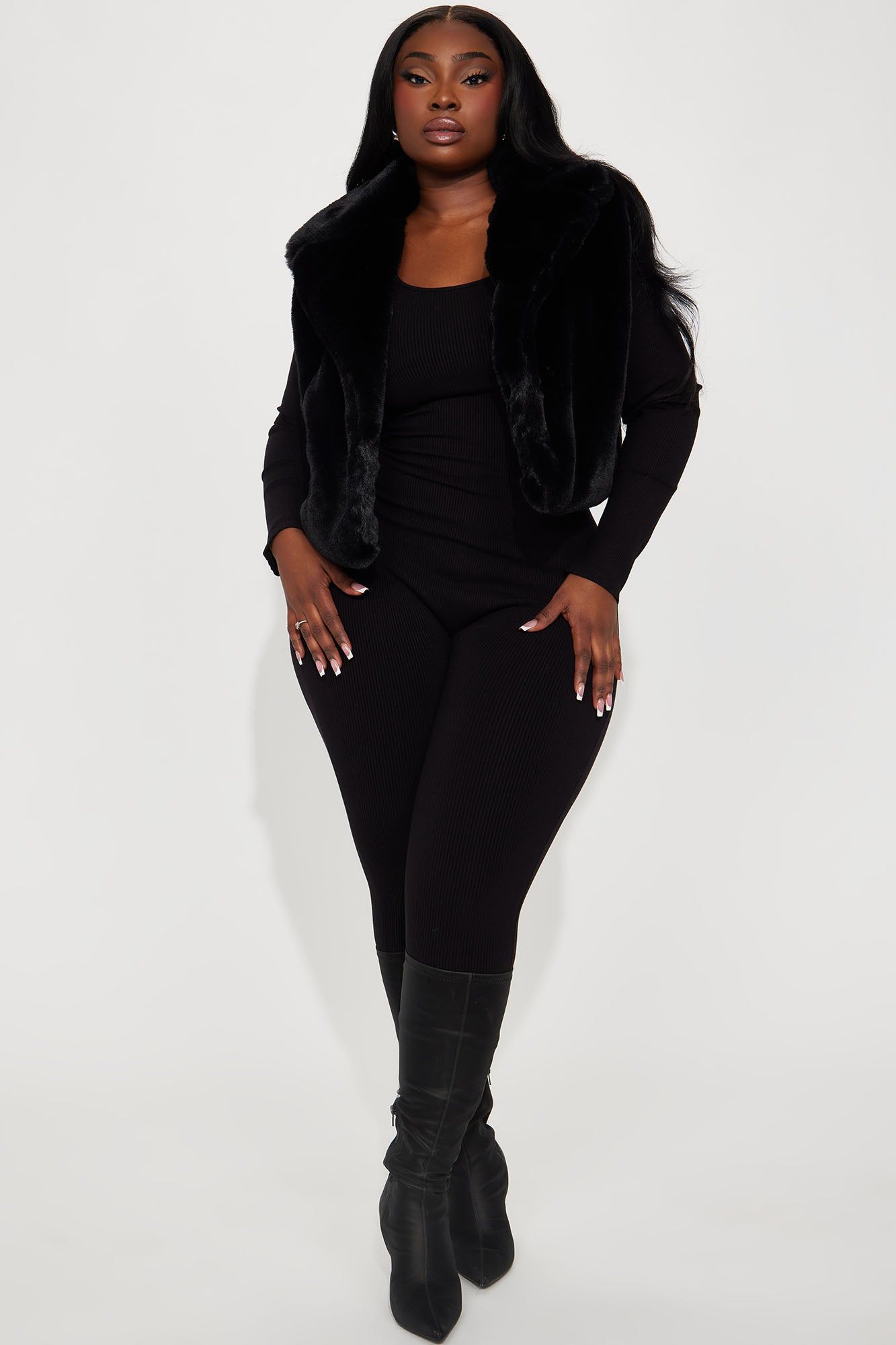 Boujee Babe Faux Fur Vest - Black sold by Fashion Nova product image thumbnail 5