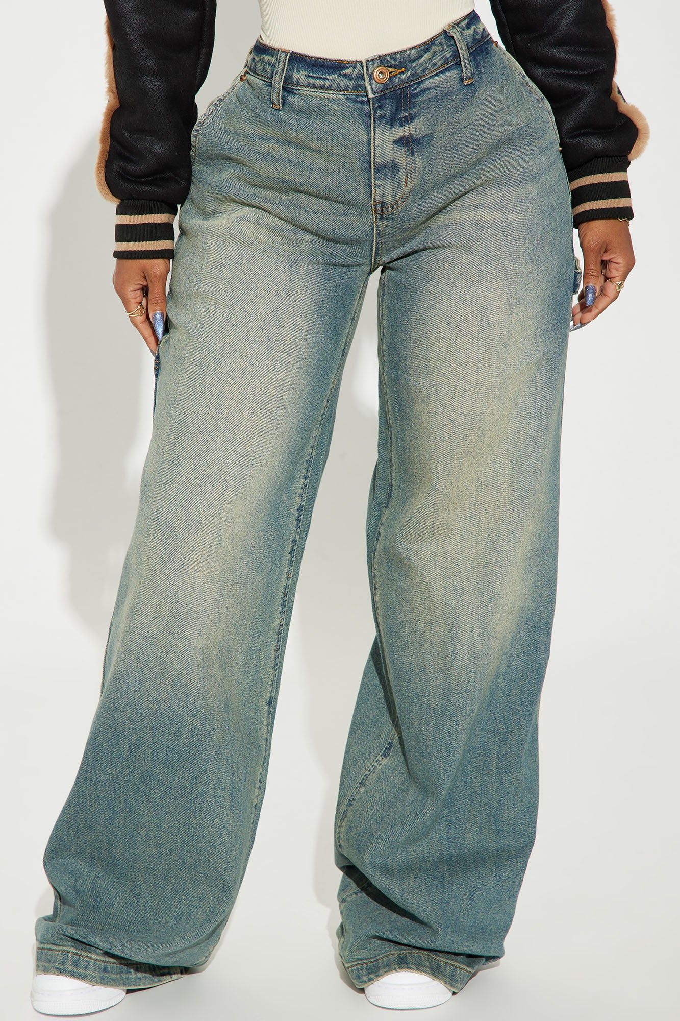 Totally Tinted Loose Utility Jeans - Vintage Wash sold by Fashion Nova product image thumbnail 2