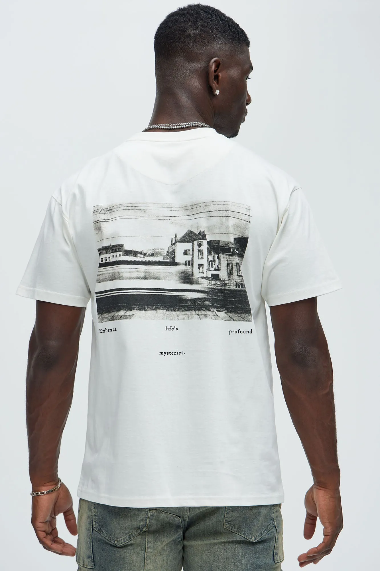 Embrace Life's Profound Mysteries Short Sleeve Tee - White sold by Fashion Nova product image thumbnail 5