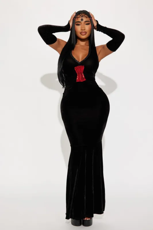 Black Widow 3 Piece Costume Set - Black sold by Fashion Nova