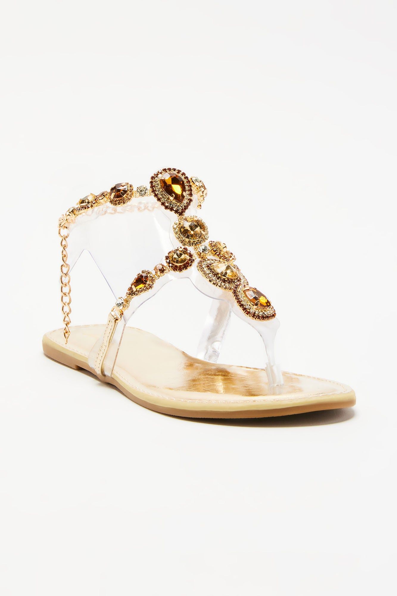 Aislinn Embellished Strappy Sandals - Gold sold by Fashion Nova product image thumbnail 2