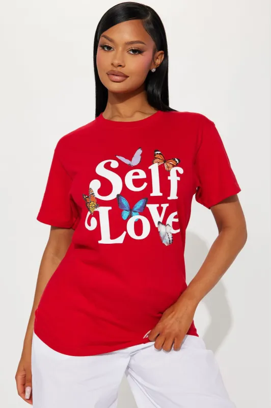 Self Love Tshirt - Red sold by Fashion Nova