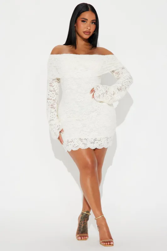 Aurelia Lace Mini Dress - Ivory sold by Fashion Nova