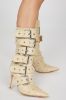 Iconic Moment Booties - Cream sold by Fashion Nova
