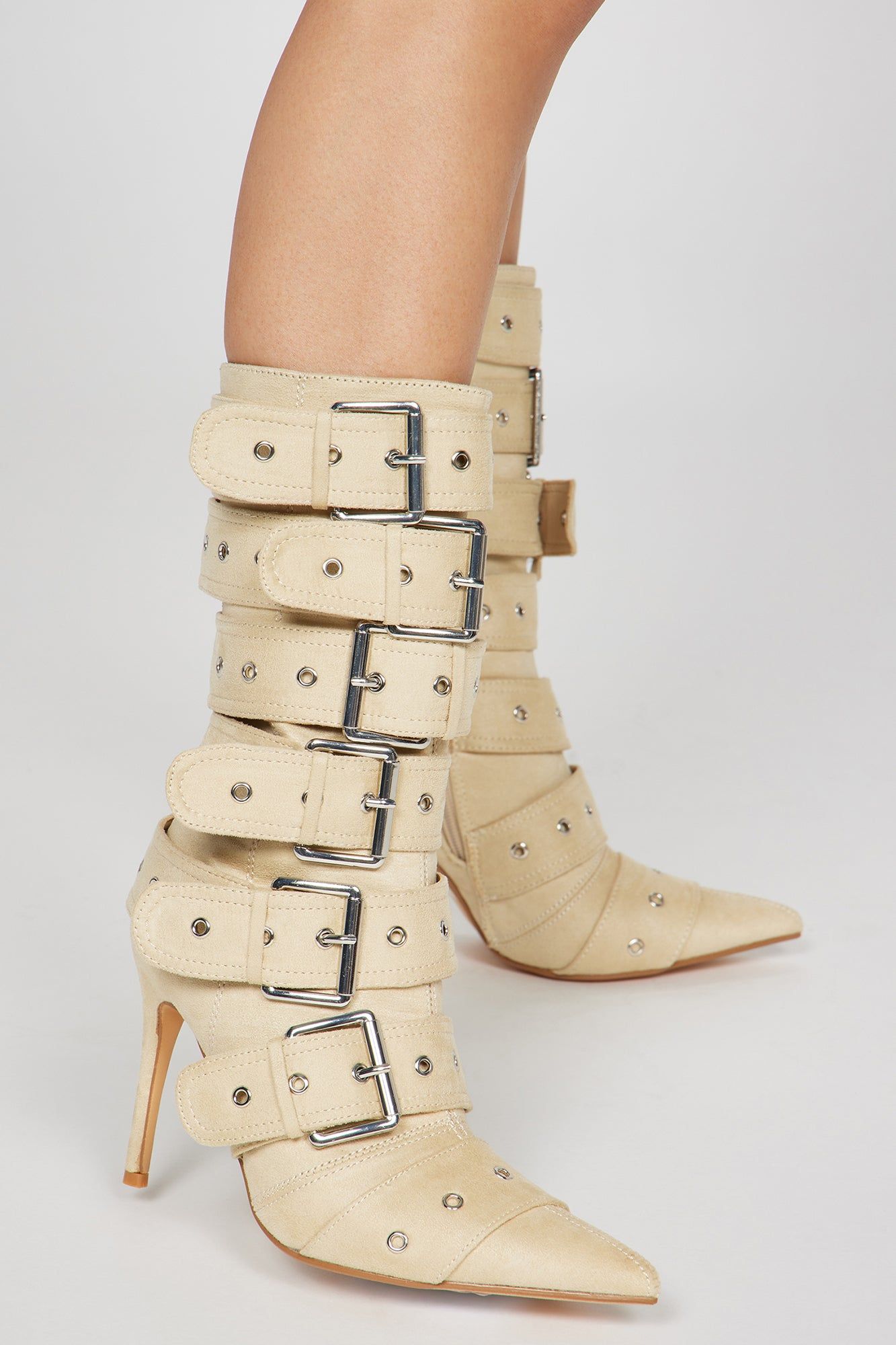 Iconic Moment Booties - Cream sold by Fashion Nova product image thumbnail 3