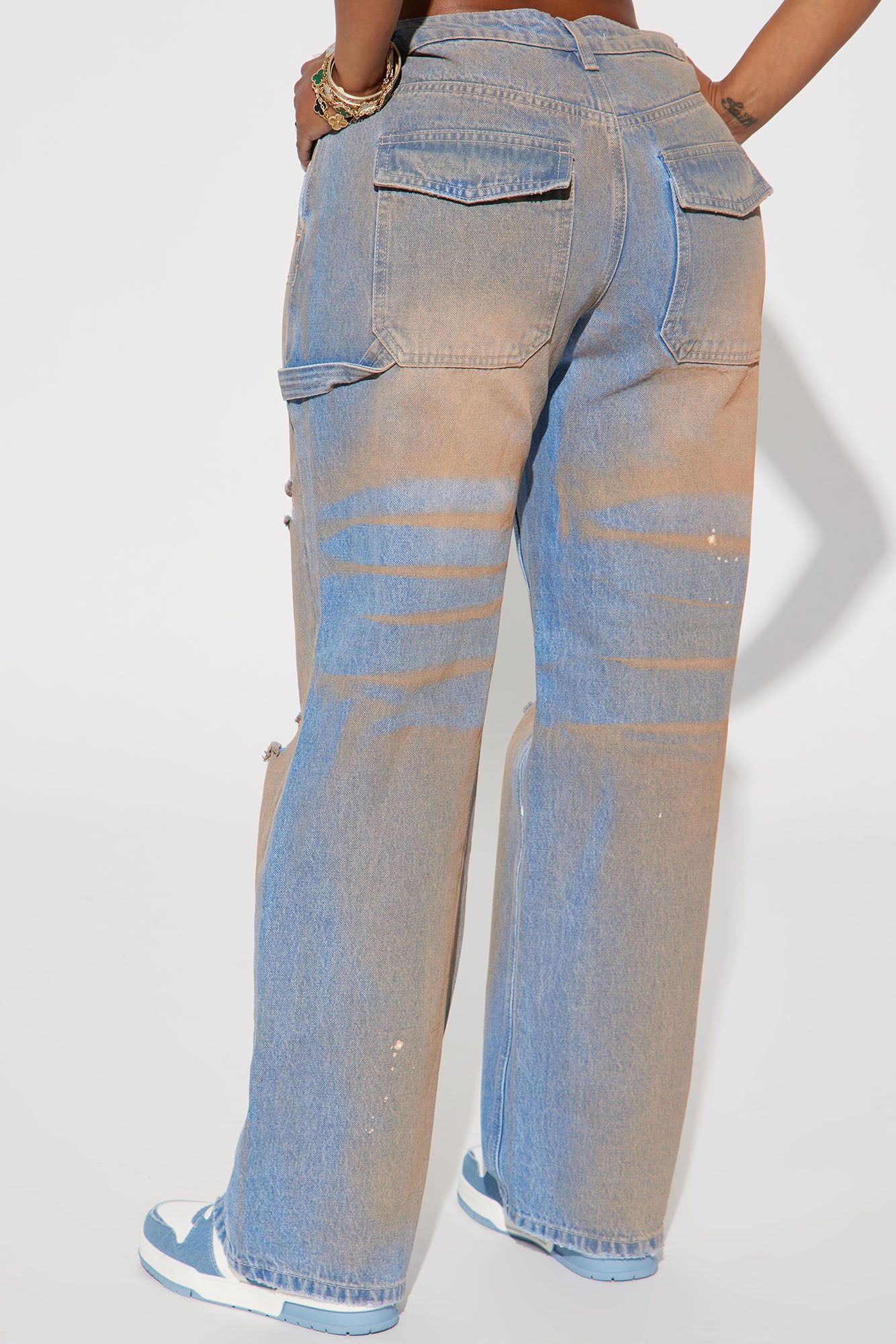 Dirty Work Ripped Utility Jeans - Medium Wash sold by Fashion Nova product image thumbnail 3