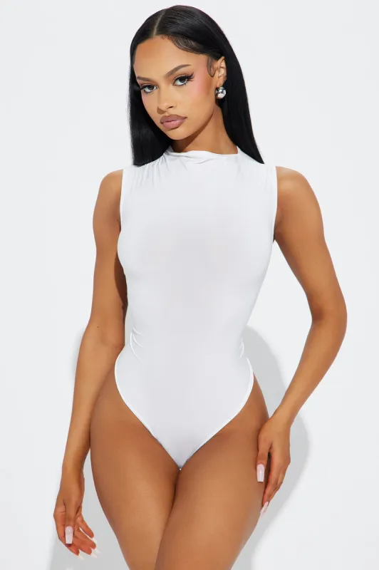 Jasmin Ruched Bodysuit - Ivory sold by Fashion Nova