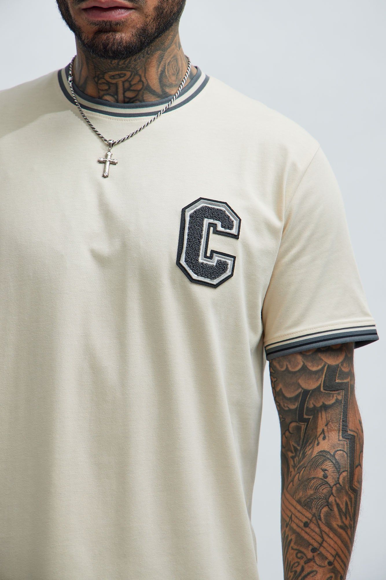 On The C Short Sleeve Tee - Cream sold by Fashion Nova product image thumbnail 3