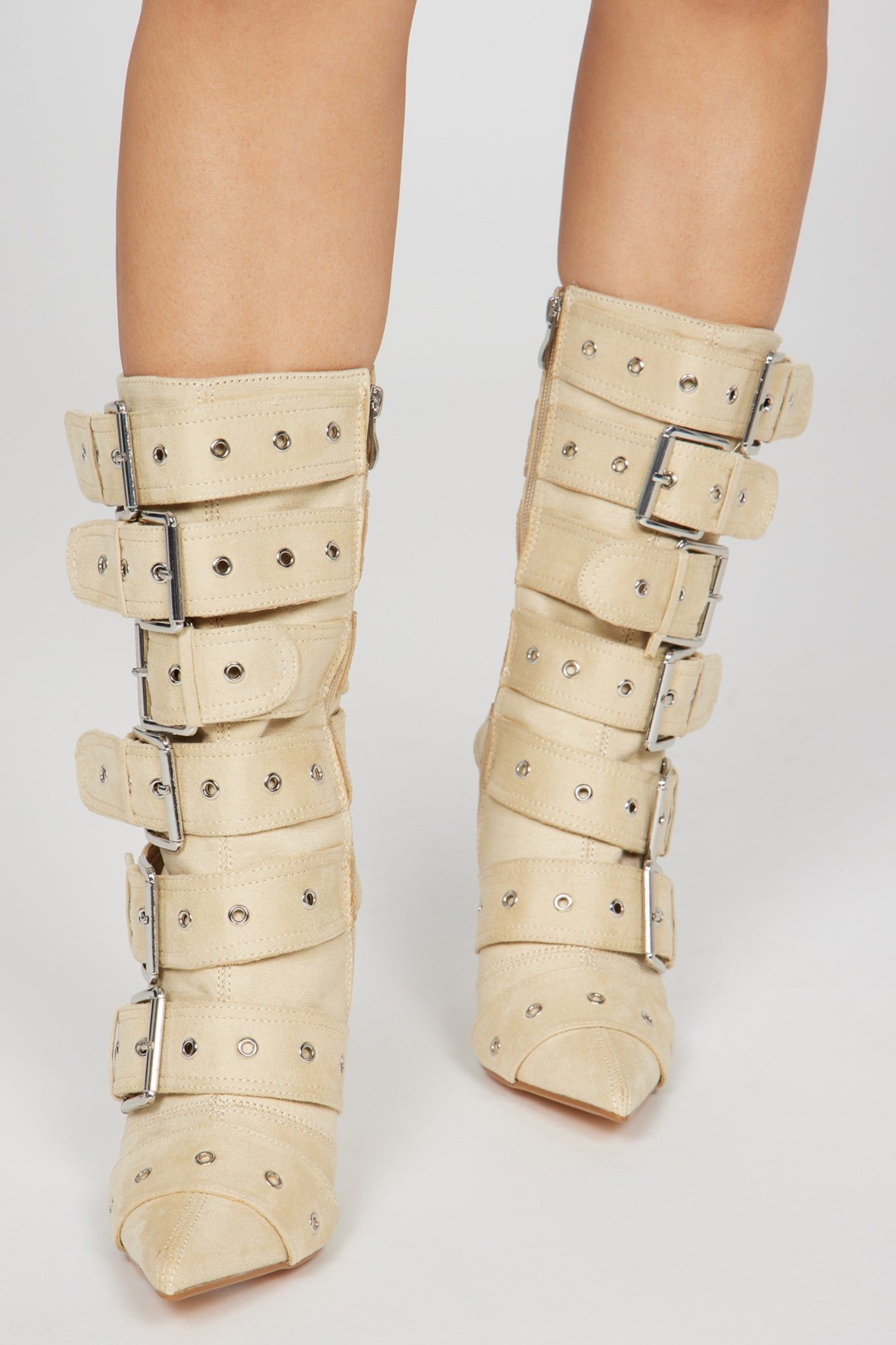 Iconic Moment Booties - Cream sold by Fashion Nova product image thumbnail 2