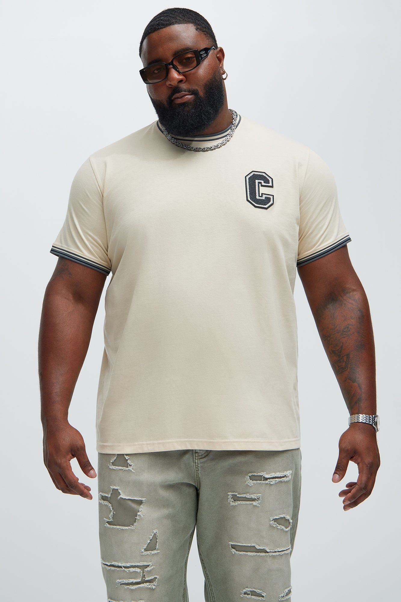 On The C Short Sleeve Tee - Cream sold by Fashion Nova product image thumbnail 5