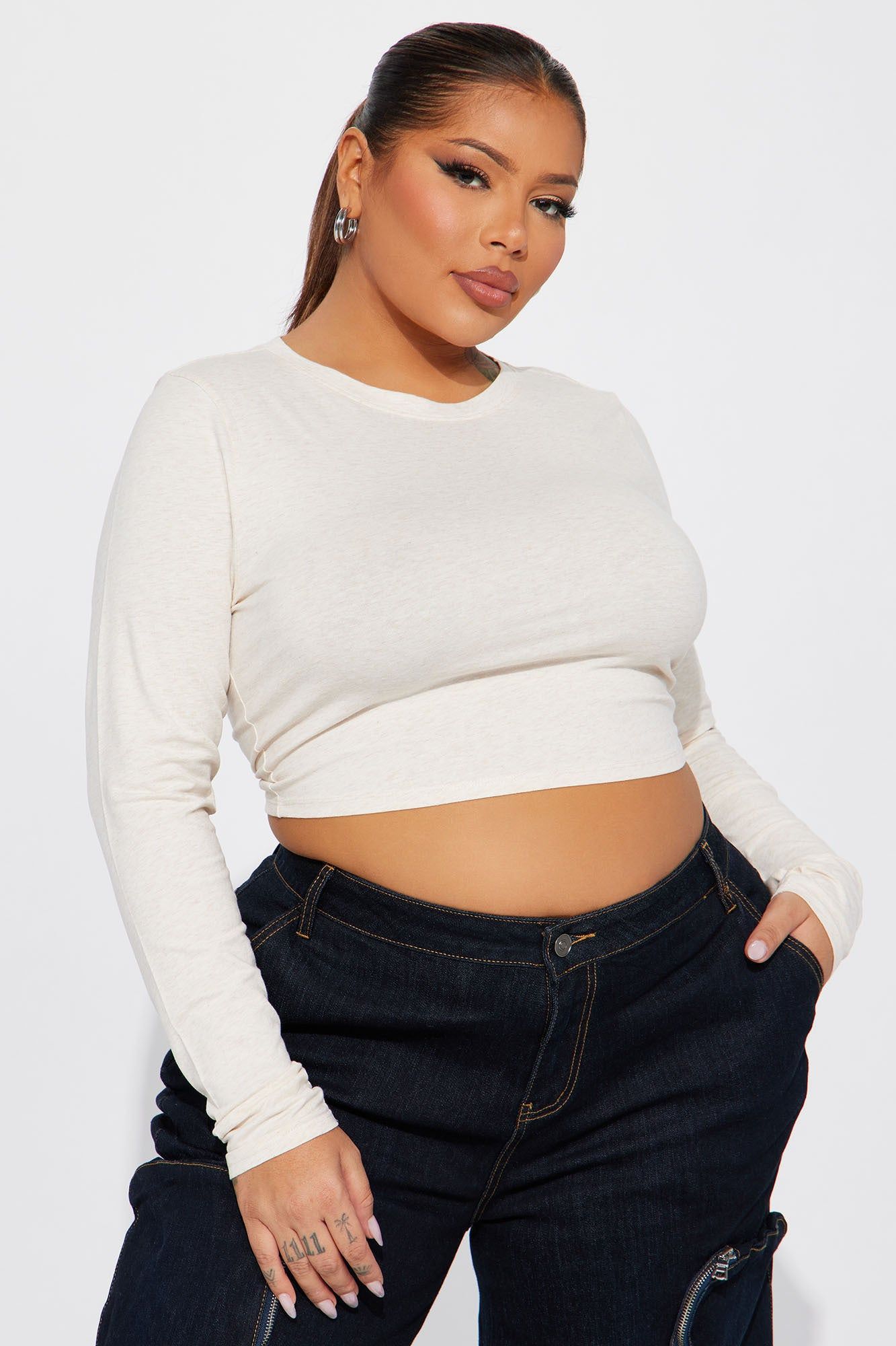 Robin Long Sleeve Top - Oatmeal sold by Fashion Nova product image thumbnail 4