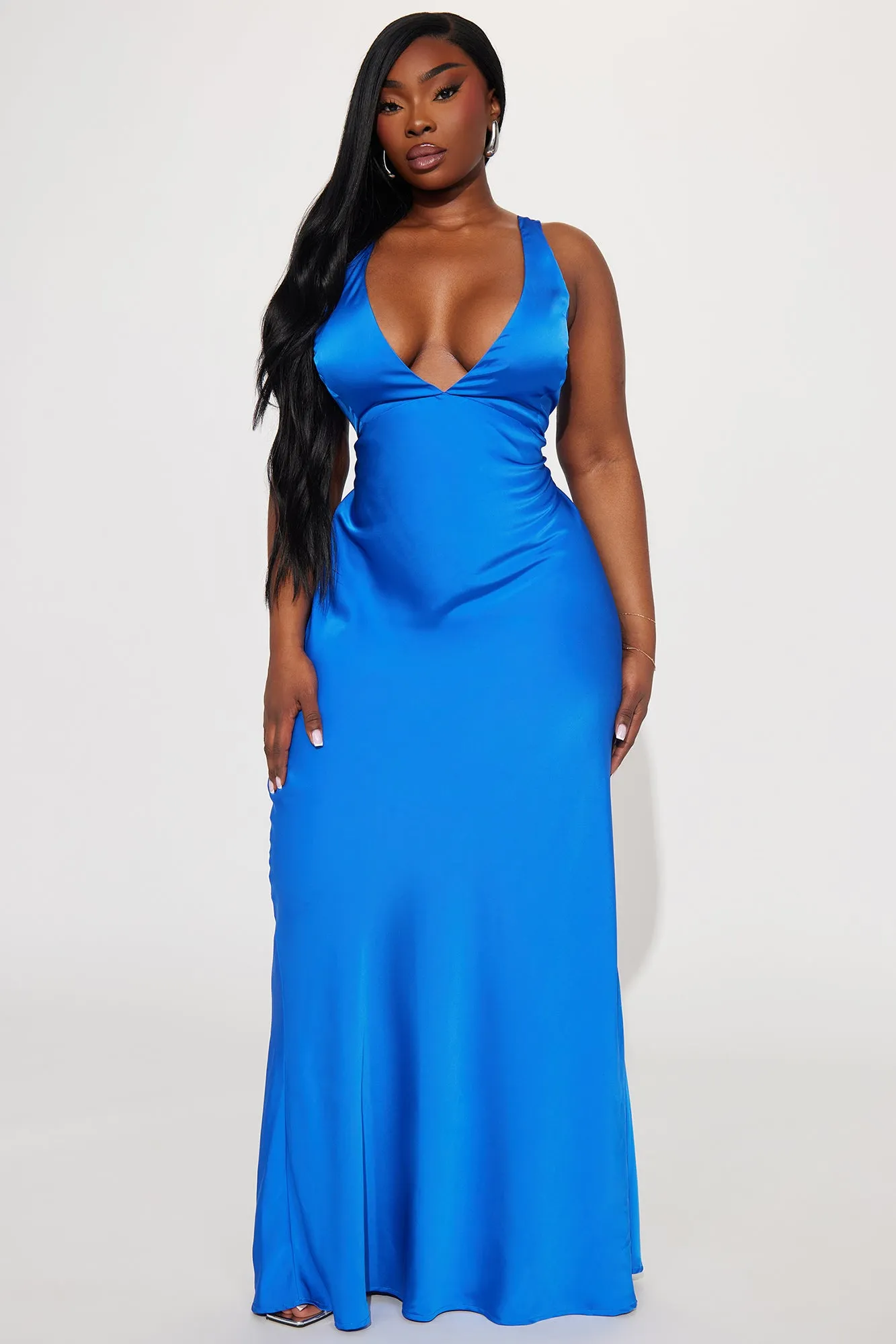 Ariel Backless Satin Gown - Royal sold by Fashion Nova product image thumbnail 5