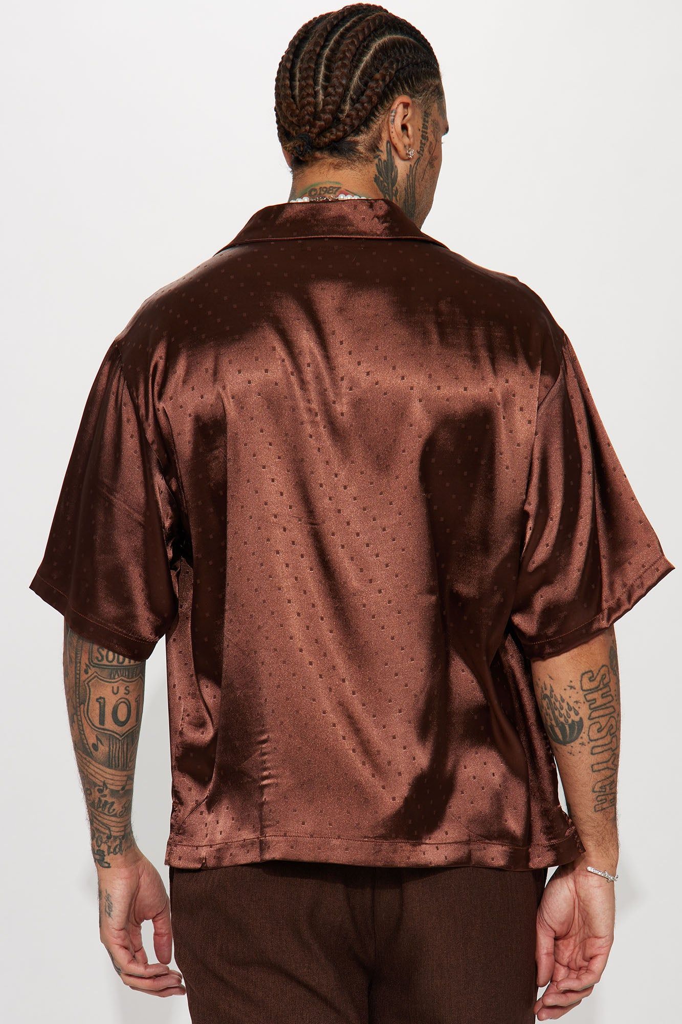 Windows Silky Cuban Shirt - Brown sold by Fashion Nova product image thumbnail 5