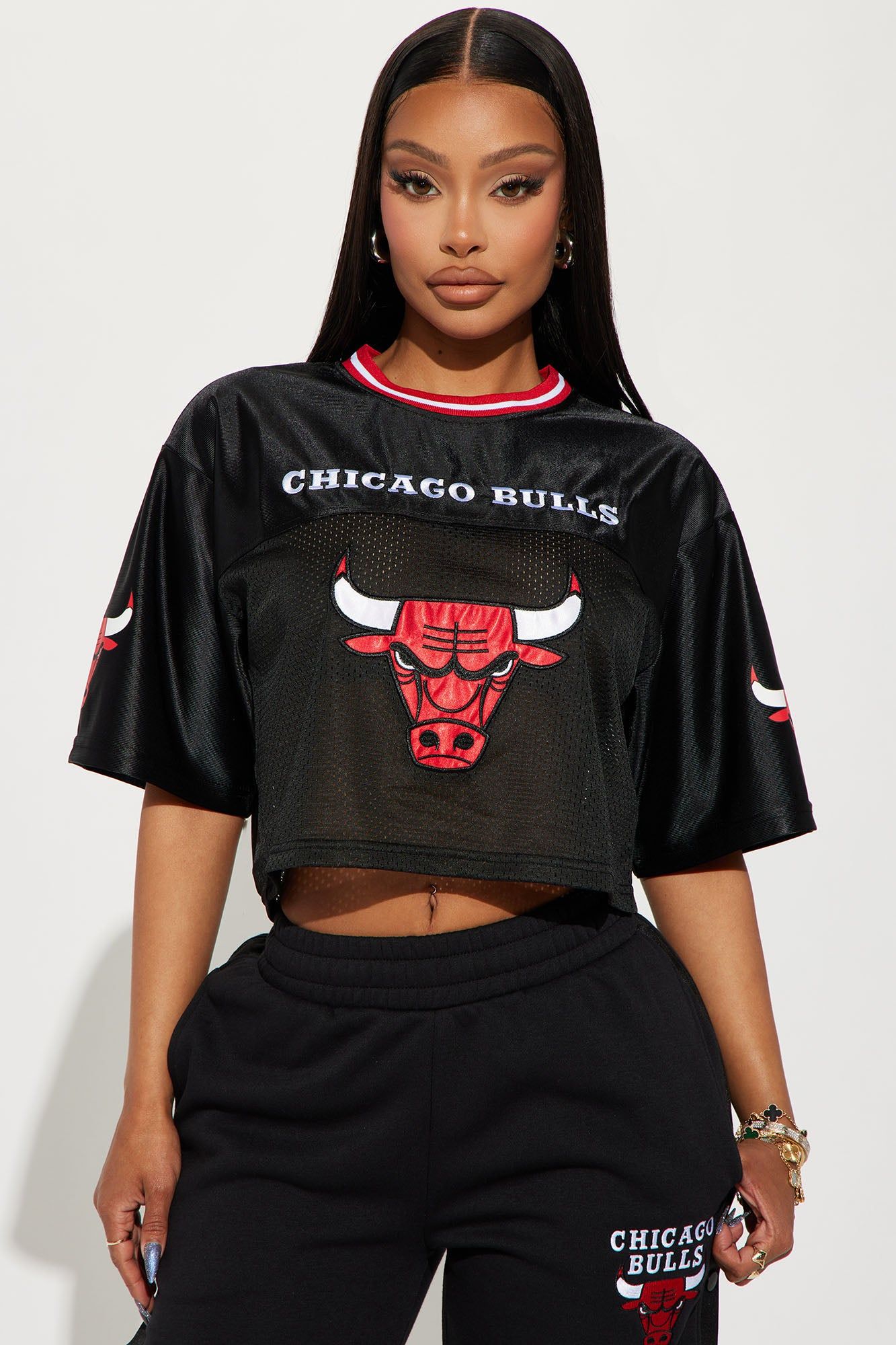 Chicago Bulls Cropped Fashion Top - Black sold by Fashion Nova