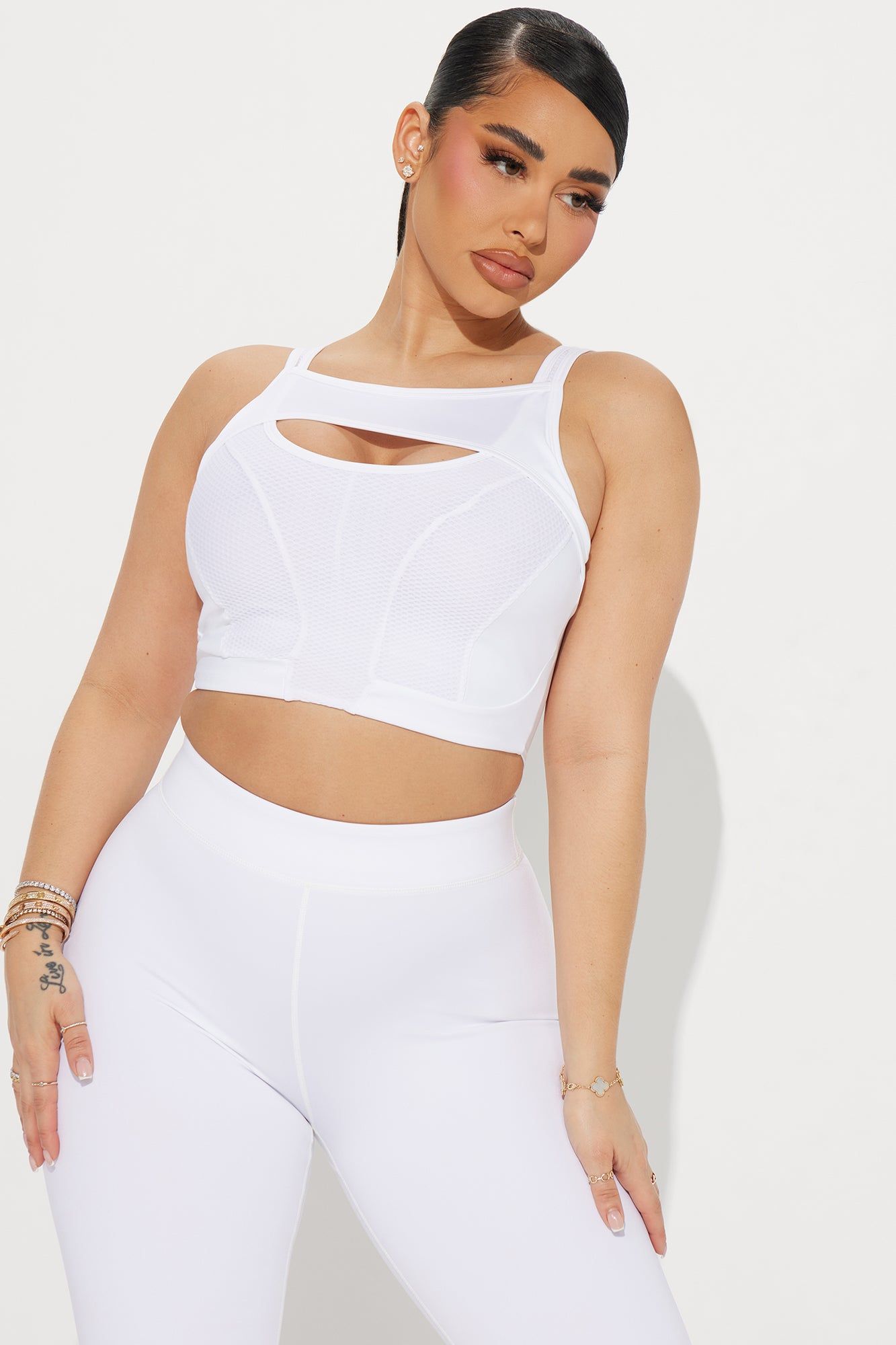 Bodyshot Elevate Sports Bra - White sold by Fashion Nova
