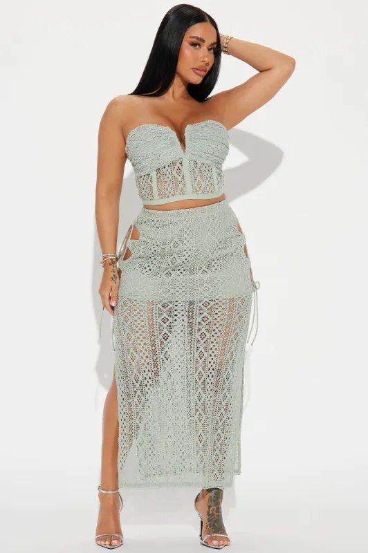 In My Vacay Mood Skirt Set - Sage sold by Fashion Nova