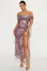 Starry Eyes Mesh Maxi Dress - Purple/combo sold by Fashion Nova