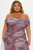 Starry Eyes Mesh Maxi Dress - Purple/combo sold by Fashion Nova