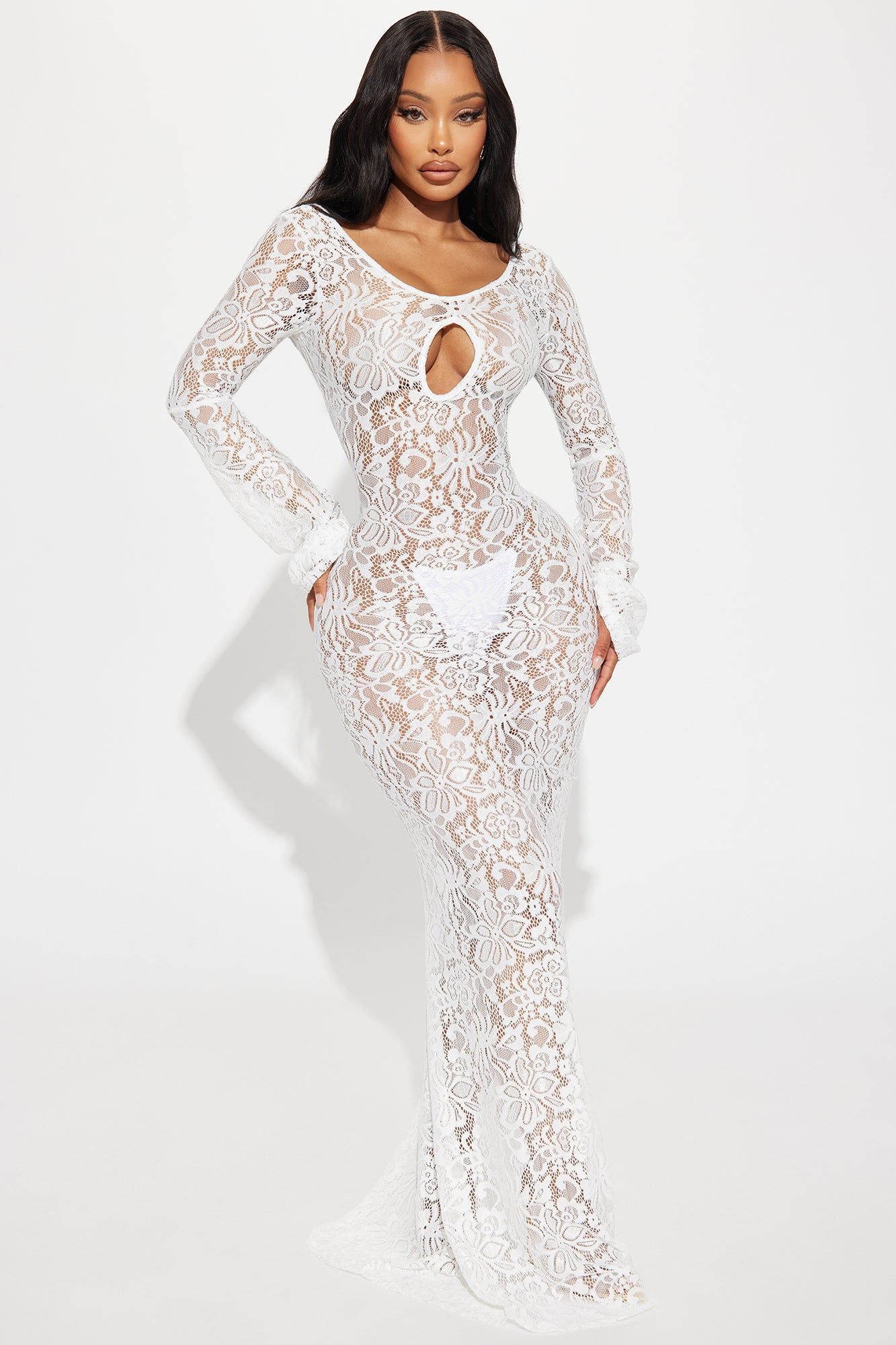 Cherie Lace Maxi Dress - White sold by Fashion Nova product image thumbnail 2