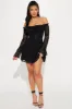 Mazzy Lace Mini Dress - Black sold by Fashion Nova