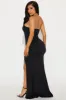 Bow Beauty High Slit Gown - Black sold by Fashion Nova