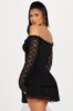 Mazzy Lace Mini Dress - Black sold by Fashion Nova