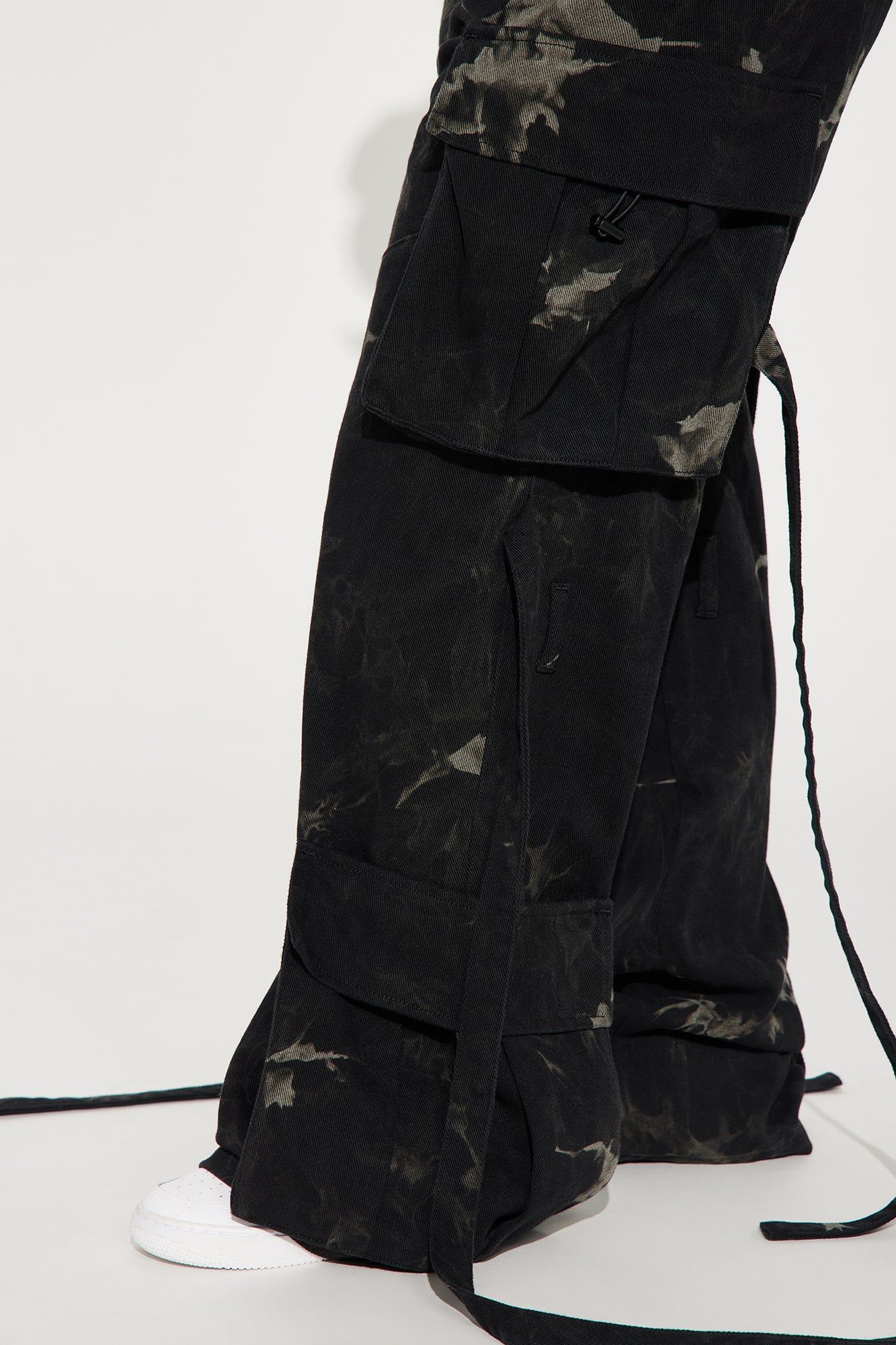 Level You Up Mineral Wash Cargo Pant - Black/combo sold by Fashion Nova product image thumbnail 3