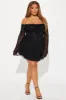 Mazzy Lace Mini Dress - Black sold by Fashion Nova