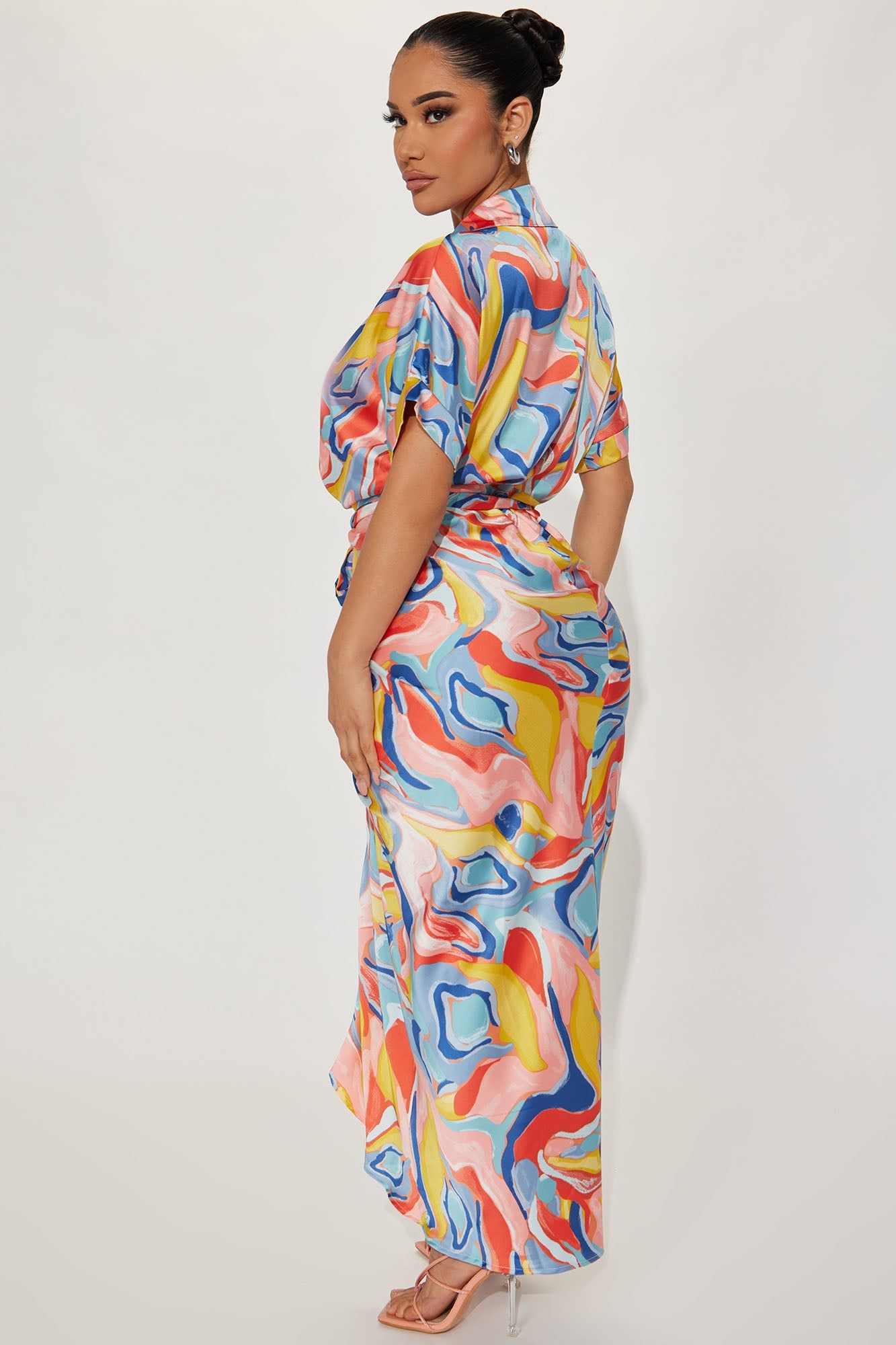 Hailey Button Up Maxi Dress - Blue/combo sold by Fashion Nova product image thumbnail 3