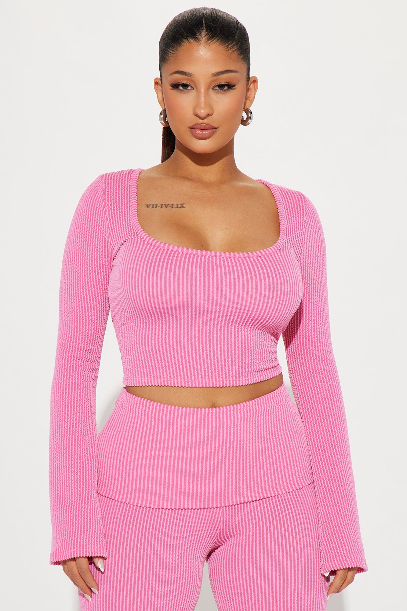 Set The Mood Ribbed Pant Set - Pink sold by Fashion Nova product image thumbnail 2