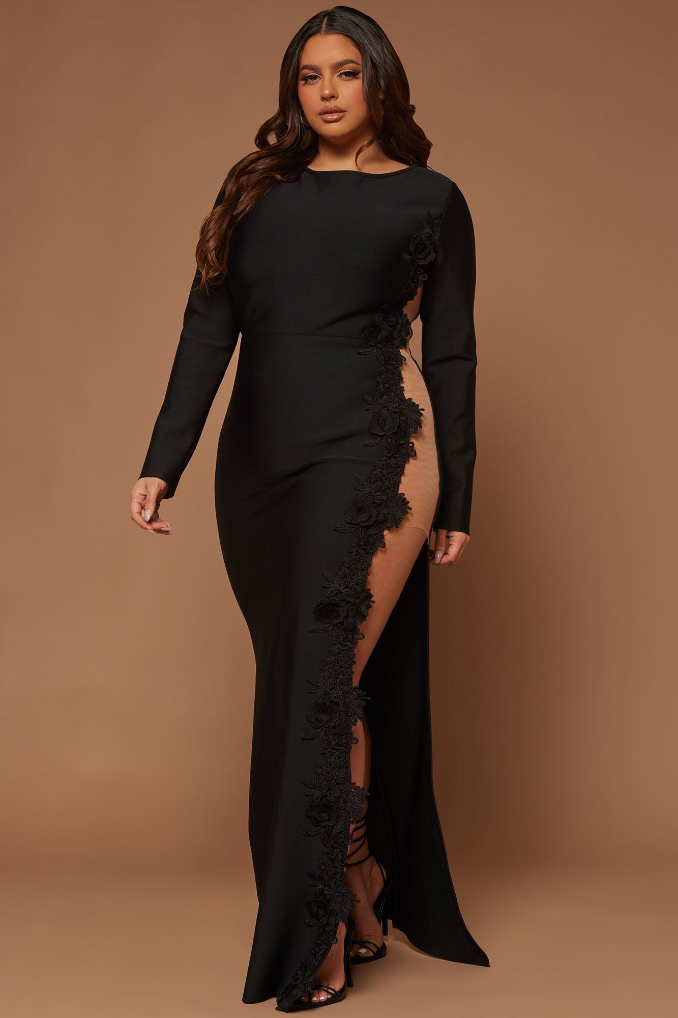 Caterina Bandage Gown - Black sold by Fashion Nova