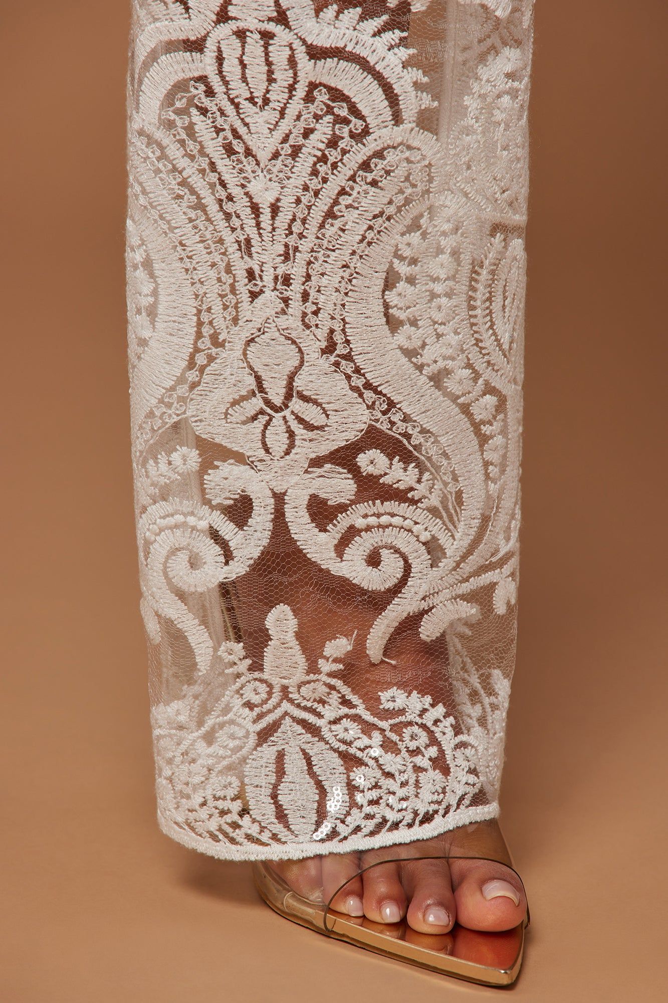 Esther Sequin Embroidered Pant - White sold by Fashion Nova product image thumbnail 3