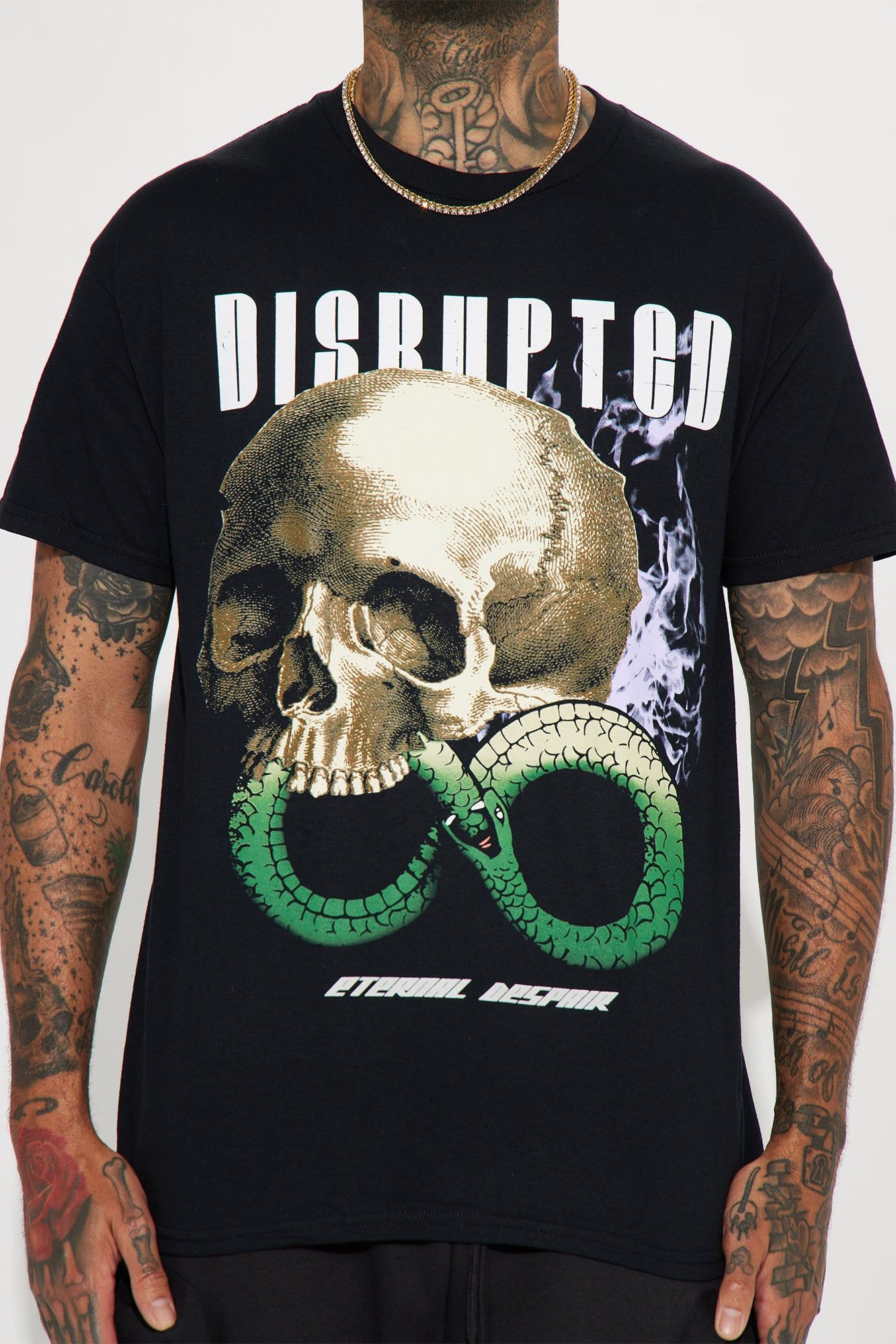 Disrupted Short Sleeve Tee - Black sold by Fashion Nova product image thumbnail 4