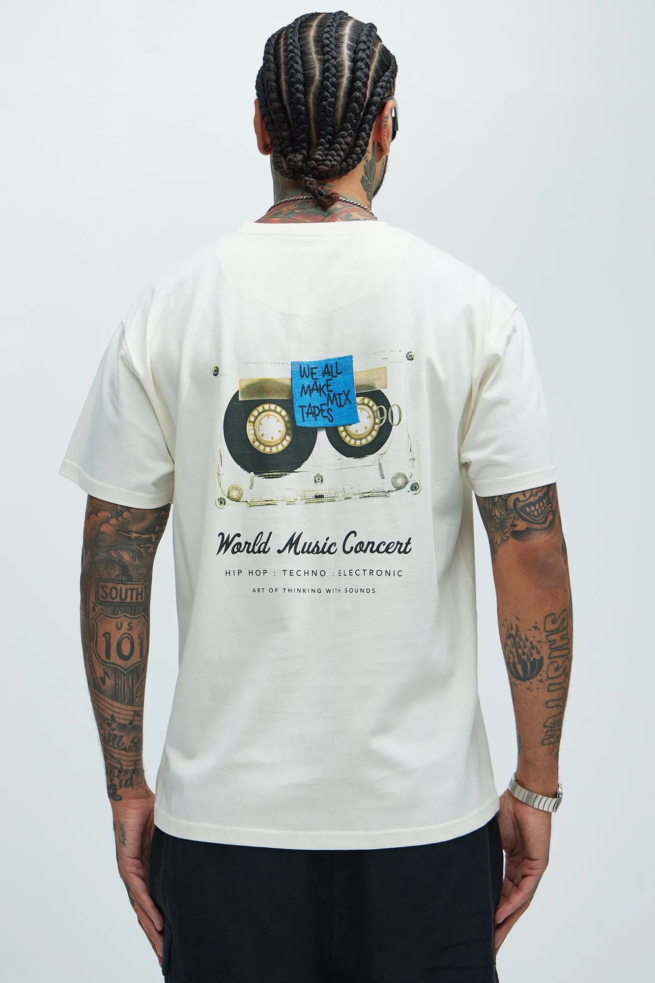 World Music Concert Short Sleeve Tee - Cream sold by Fashion Nova product image thumbnail 4